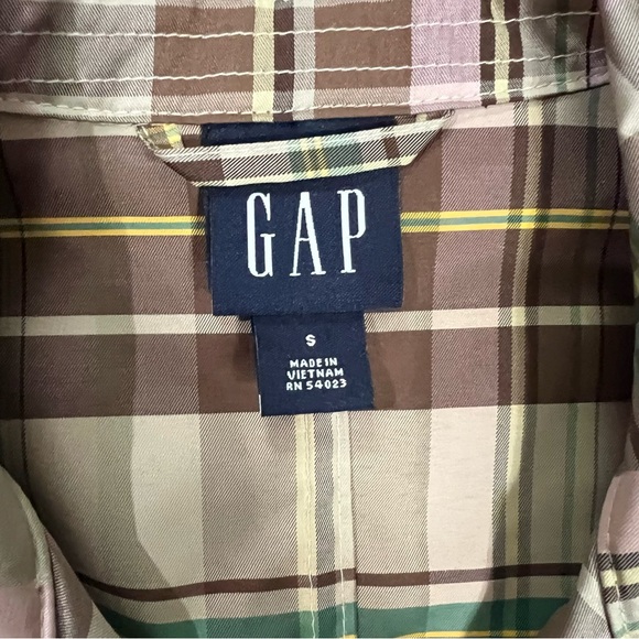 NWOT Vintage Gap Classic Plaid Trench Rain and Wind Coat Size Small - Picture 2 of 16